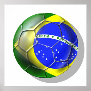 Póster Deportes de fútbol Brasil Brasil Samba