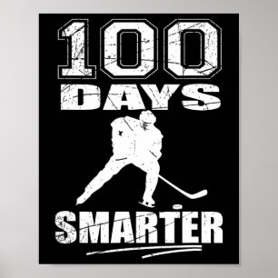 Póster Deportes de hockey 100 días más inteligentes