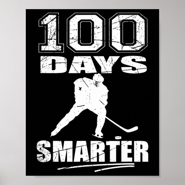 Póster Deportes de hockey 100 días más inteligentes (Frente)