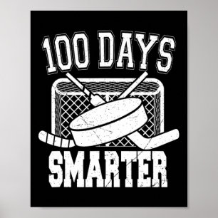 Póster Deportes de hockey 100 días más inteligentes