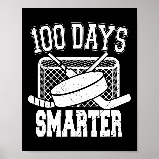 Póster Deportes de hockey 100 días más inteligentes (Frente)