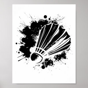 Póster Deportes de la raqueta del transbordador Badminton