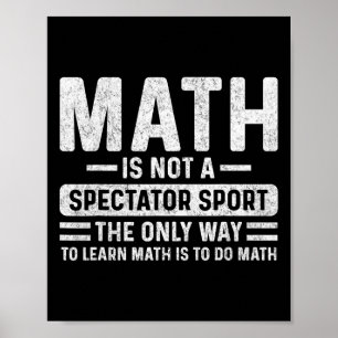 Póster Deportes de Matemáticas Retro Vintage No Es Un Dep