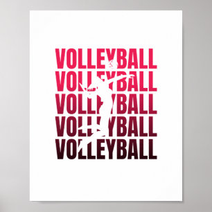 Póster Deportes de voleibol  Regalos de Coach Team Player