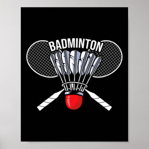 Póster Deportes del lanzadera del jugador Badminton Graph