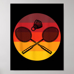 Póster Deportes del lanzadera del jugador Badminton Graph