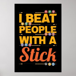 Póster deportes divertidos para los amantes de los Billia