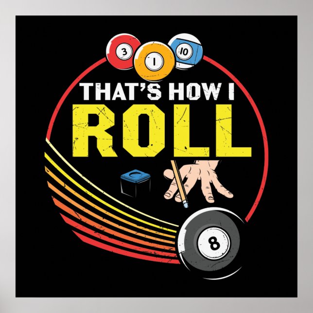 Póster deportes divertidos para los amantes de los Billia (Frente)