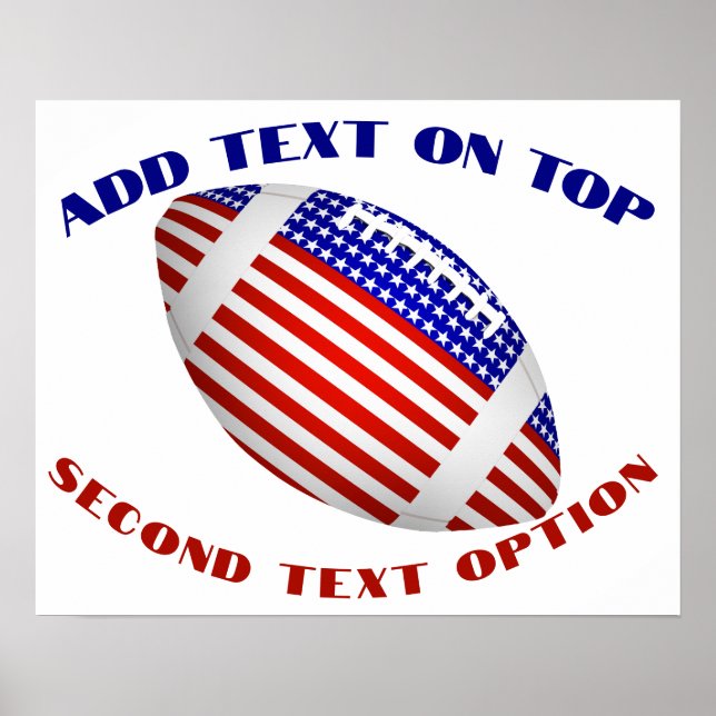 Póster Deportes patrióticos de fútbol de Estados Unidos (Frente)