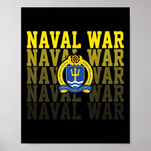 Póster Deportes Retro Vintage De La Escuela De Guerra Nav
