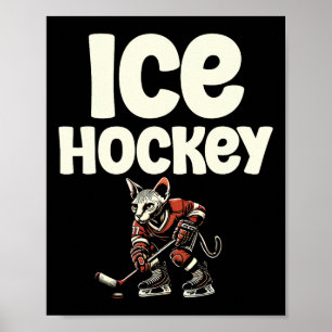 Póster Deportista de Hockey sobre Hielo Entusiasta de Gat
