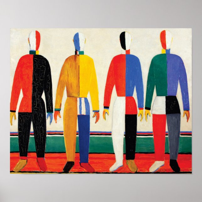 Póster Deportistas de Kazimir Malevich (Frente)