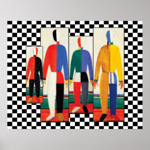 Póster Deportistas (remezcle) por Kazimir Malevich