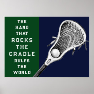 Póster deportivo motivacional de Lacrosse