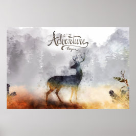Póster Depósito acuático Forest Adventure Boy