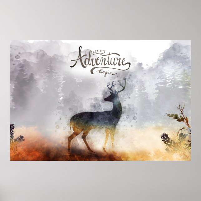 Póster Depósito acuático Forest Adventure Boy (Frente)