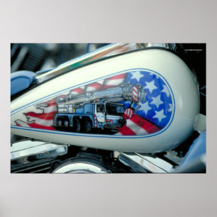 Póster Depósito de gasolina de Harley - S.D.