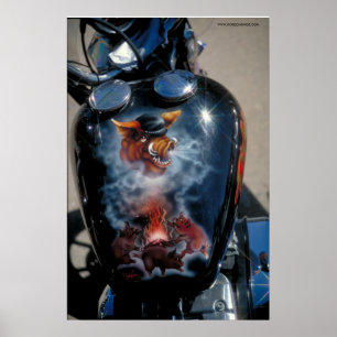 Póster Depósito de gasolina de Harley - S.D.