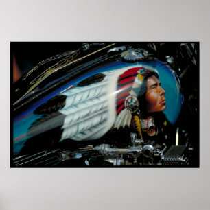Póster Depósito de gasolina pintado personalizado -