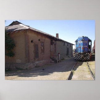 Póster depósito de trenes