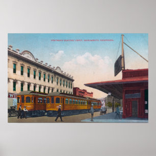 Póster Depósito eléctrico septentrional del carril