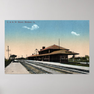 Póster Depósito ferroviario de C y NW