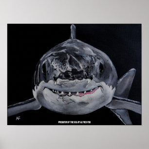 Póster Depredador del Mar Pintura de Alfred Fox