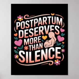 Póster Depresión Postparto Madre Maternal Salud Mental 