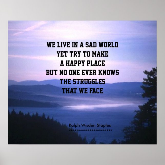 Póster Depresión y tristeza (Frente)