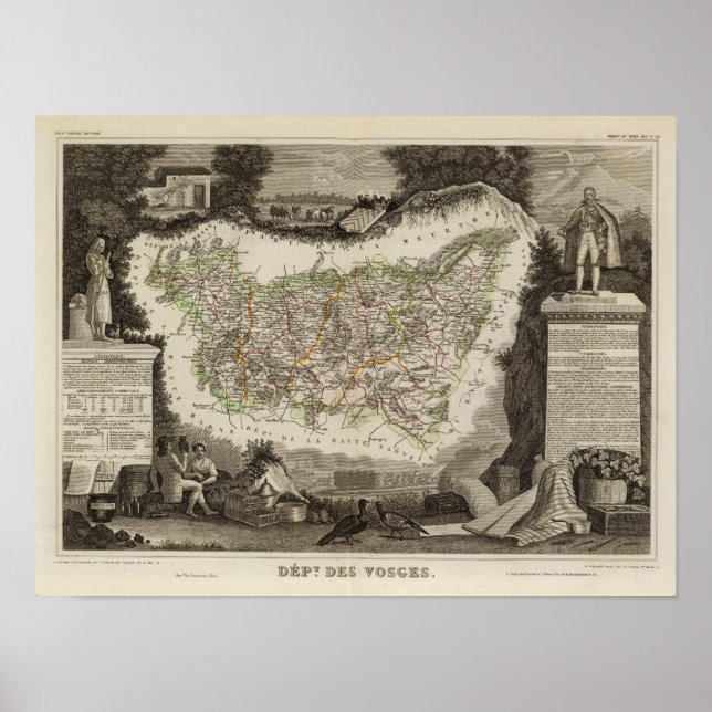 Póster Dept Des Vosges (Frente)