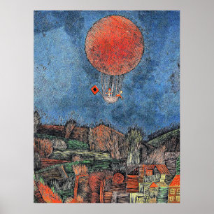 Póster Der Luft Balloon, por Paul Klee
