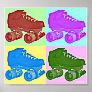 Póster Derby Skate Pop Art Poster