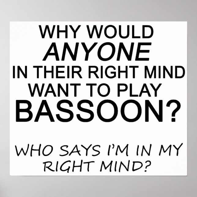 Póster Derecha Mente Bassoon (Frente)