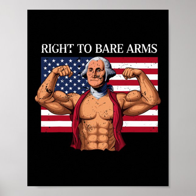 Póster Derecho A Despojarse De Armas George Washington Bo (Frente)