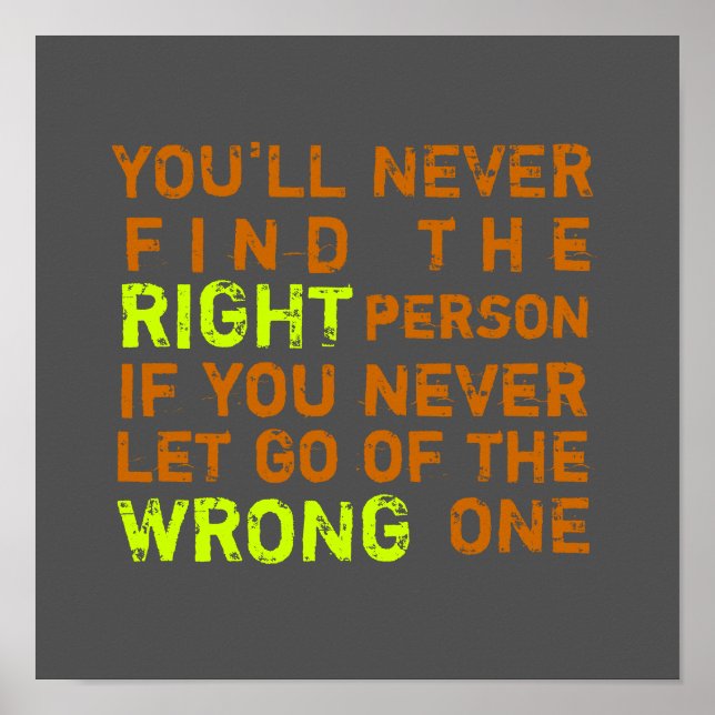 Póster DERECHO Y EQUIVOCADO ~ Poster (Frente)