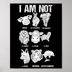 Póster Derechos Animales Protección Animal Ve Vegano 