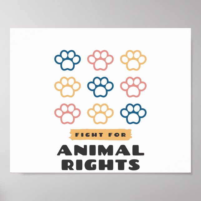 Póster Derechos de los animales (Frente)