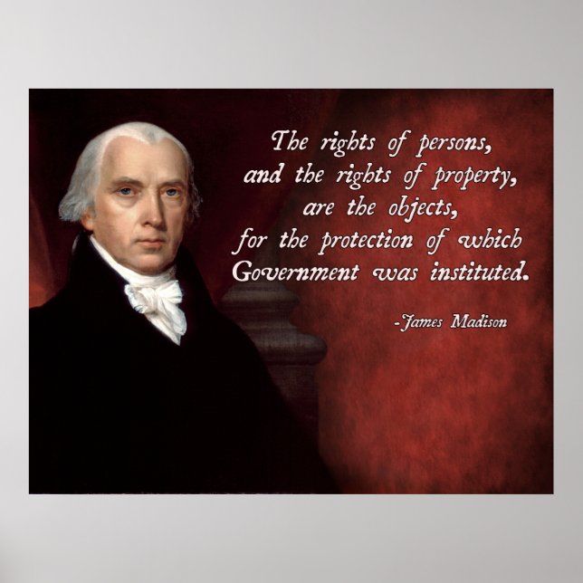 Póster Derechos de propiedad de James Madison (Frente)