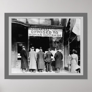 Póster Derechos de voto de las mujeres - opuesta al maltr