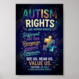 Póster Derechos Humanos del Autismo