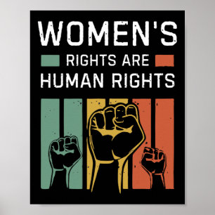 Póster Derechos Humanos Feminismo Mujeres Feministas Rb
