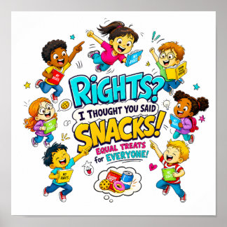 Póster Derechos Pensé Que Dijiste Snacks Cita