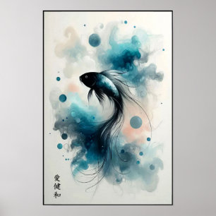 Póster Deriva Bajo la Pared de Aguas Silenciosas