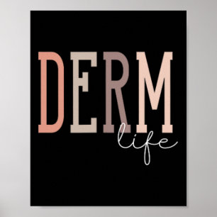 Póster Derm Life Dermatólogo Y Enfermero De Dermatología