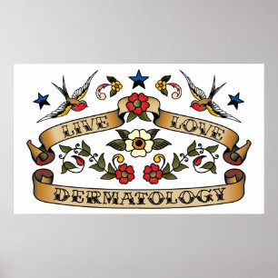 Póster Dermatología del amor en vivo