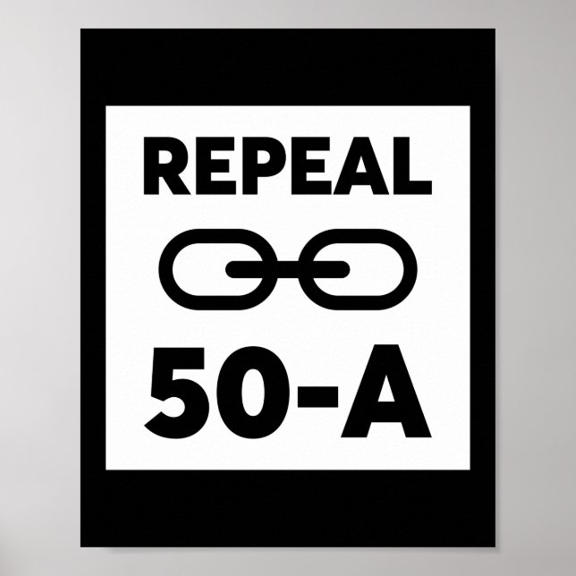 Póster Derogación 50 A de Black Lives Matter (Frente)