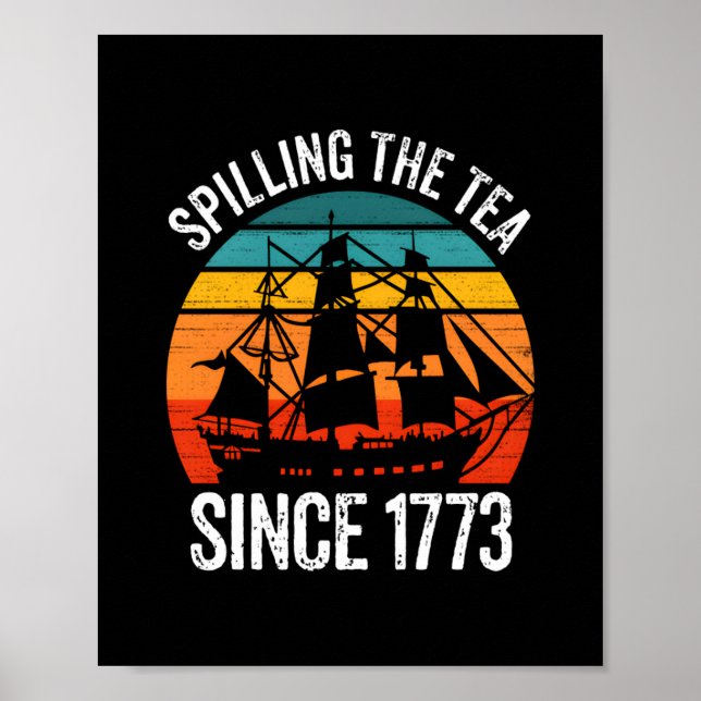 Póster Derramamiento del té desde 1773 (Frente)