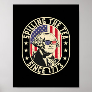 Póster Derramamiento del té desde 1773 - George Washingto