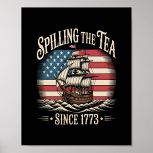 Póster Derramamiento del té desde 1773 Meme gracioso