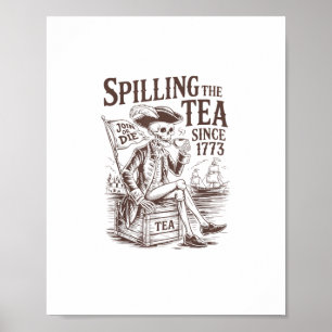 Póster Derramamiento Del Té Desde 1773 Patriótico Estadou
